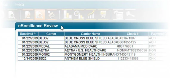 screenshot of AdvancedMD Billing Services